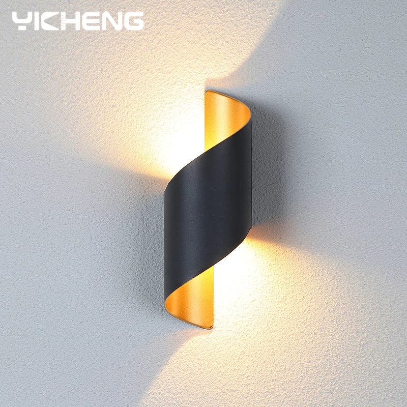 Spiral Design LED Wall Lamp 10W Indoor Wall Lights Waterproof Outdoor Modern Nordic Sconce Lamp Interior Wall Light Home Decor