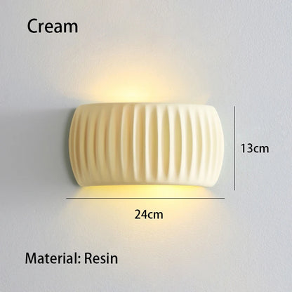 French European Wall Lamp Resin Bedroom Bedside Lamp Corridor Lamp Balcony Living Room Dining Room Simple Modern Wall Lamp