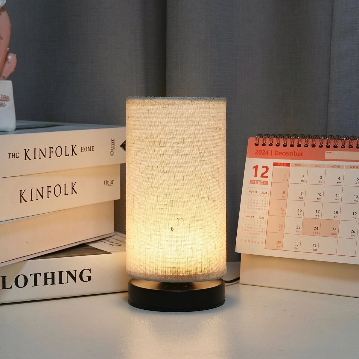 Nordic Fabric Table Lamp, USB Powered, Suitable for Living Rooms, Bedrooms, Offices - Perfect Gift for Holidays and Birthdays