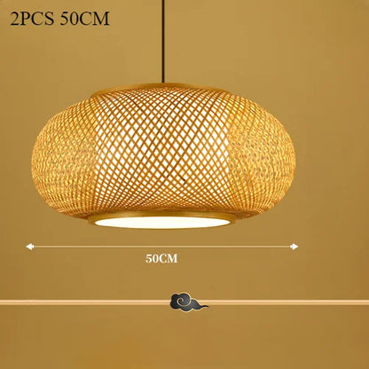 Pastoral Tea Room Chandelier, Southeast Asian Restaurant, Bedroom Light, Japanese Bamboo Craft, Bamboo Woven Lantern