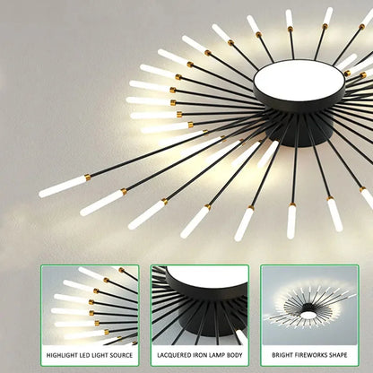 Modern Designer LED Ceiling Lamp Living Room Lights Lustre Home Interior Decoration Dining Bedroom Creative Spiral Art Fixtures