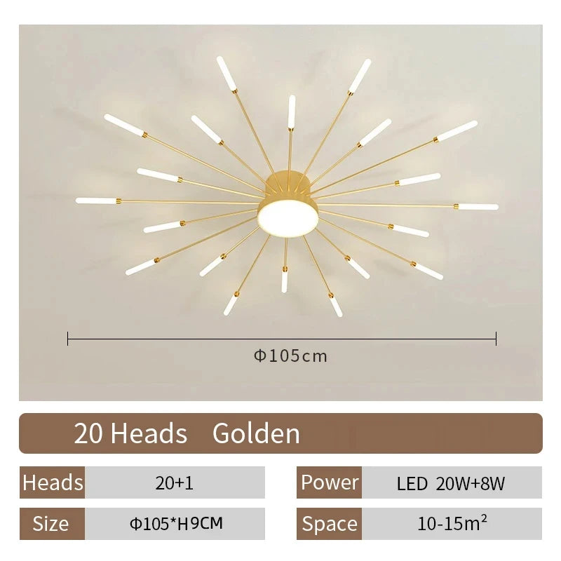Modern Designer LED Ceiling Lamp Living Room Lights Lustre Home Interior Decoration Dining Bedroom Creative Spiral Art Fixtures