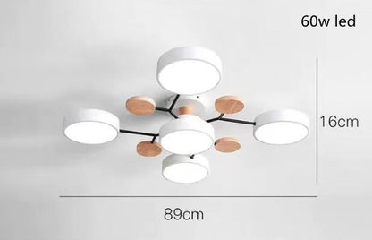 Modern Style Living Room Ceiling Chandelier Light Bedroom LED Chandelier Kitchen Bar Dining Room led Ceiling Lamp with Wood