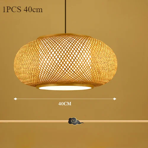 Pastoral Tea Room Chandelier, Southeast Asian Restaurant, Bedroom Light, Japanese Bamboo Craft, Bamboo Woven Lantern
