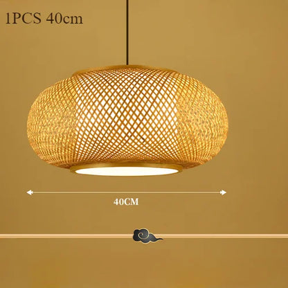 Pastoral Tea Room Chandelier, Southeast Asian Restaurant, Bedroom Light, Japanese Bamboo Craft, Bamboo Woven Lantern