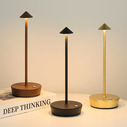 Dimmable LED Table Light 3 Color Options Rechargeable Ambient Night Lamp for Bar Counter Bedroom Bedside Home Decor Lighting