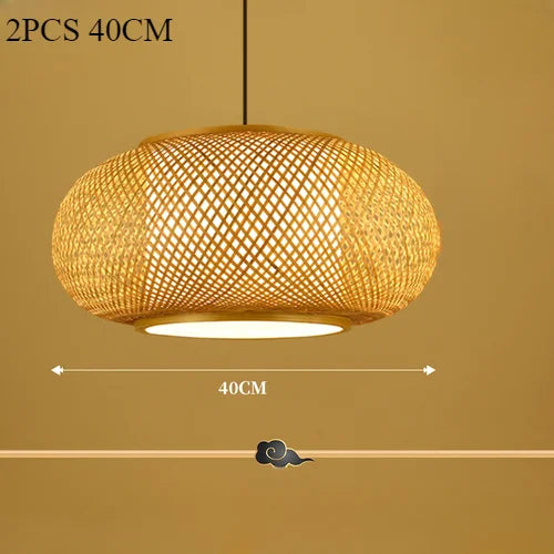 Pastoral Tea Room Chandelier, Southeast Asian Restaurant, Bedroom Light, Japanese Bamboo Craft, Bamboo Woven Lantern