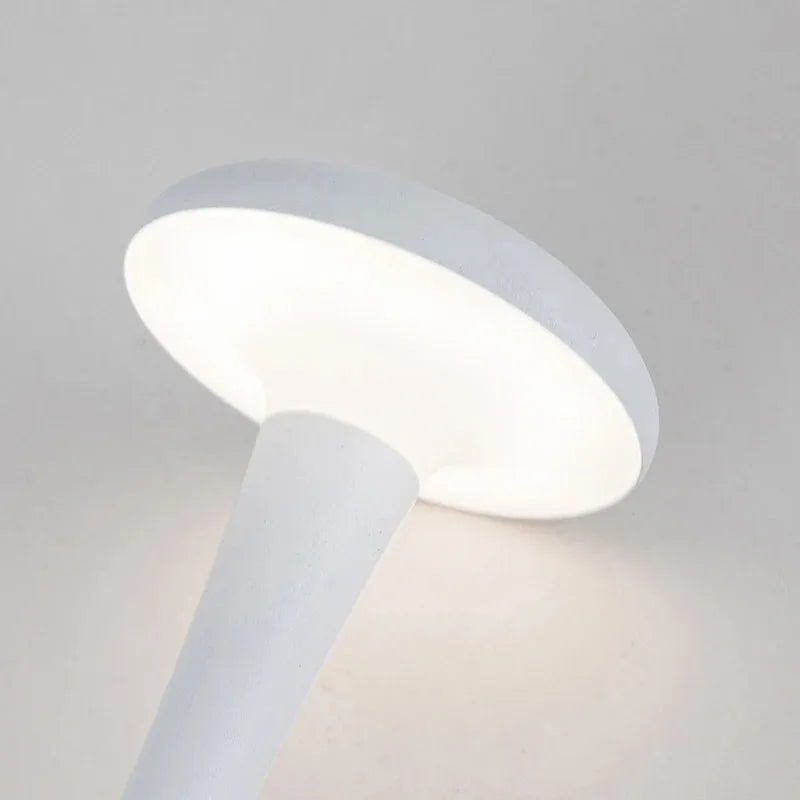 Mushroom Table Lamp, USB-C Rechargeable Wireless Touch Creative Night Light for Hotel, Bedroom & Home Atmosphere