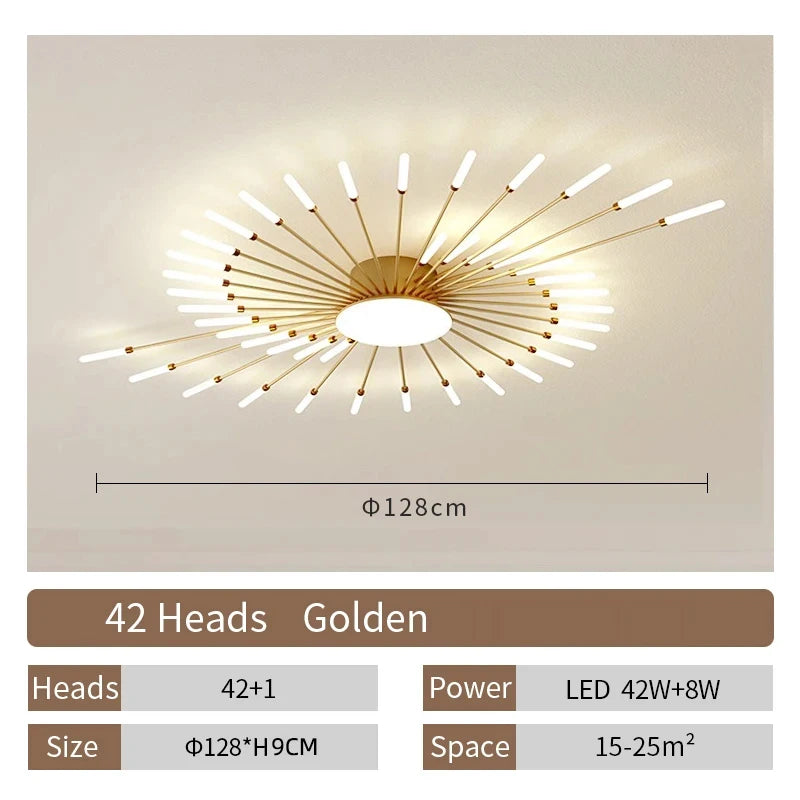 Modern Designer LED Ceiling Lamp Living Room Lights Lustre Home Interior Decoration Dining Bedroom Creative Spiral Art Fixtures